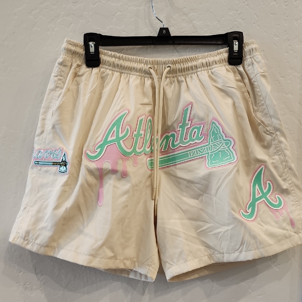 Atlanta Graphic Cream Athletic Shorts